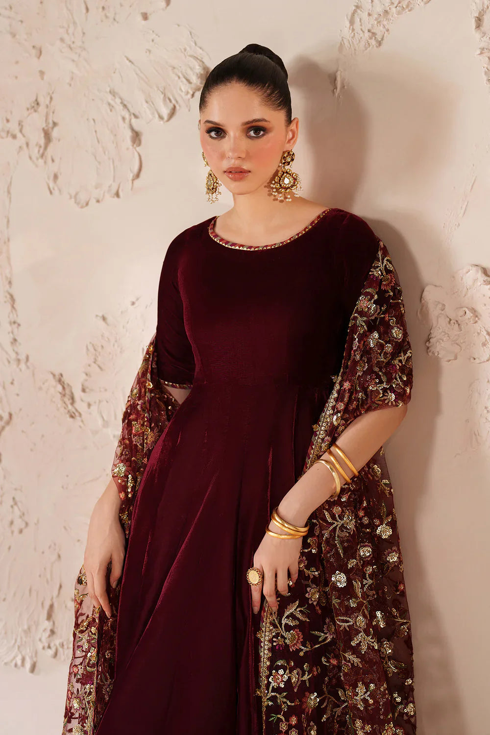 Baroque | EMBROIDERED VELVET | PR-1211 - House Of Hania