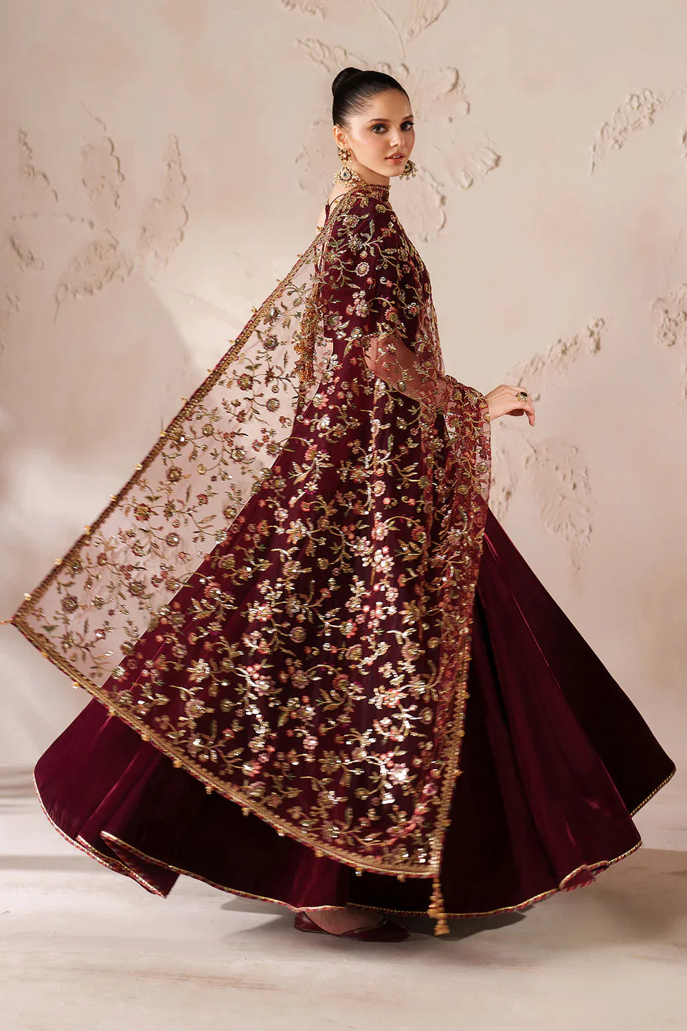 Baroque | EMBROIDERED VELVET | PR-1211 - House Of Hania
