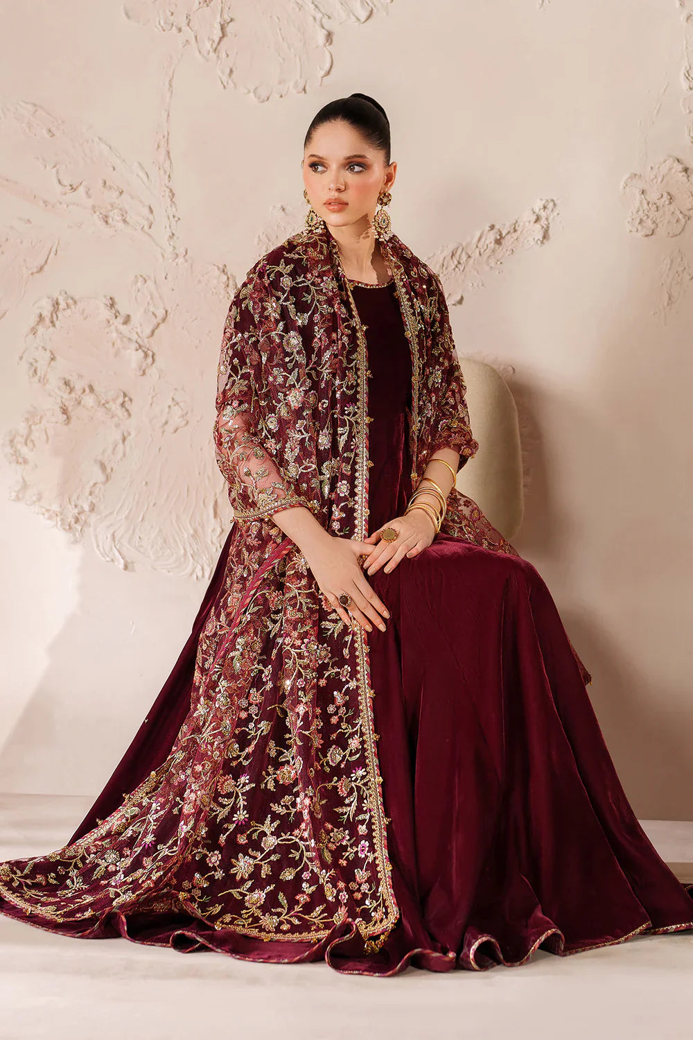 Baroque | EMBROIDERED VELVET | PR-1211 - House Of Hania