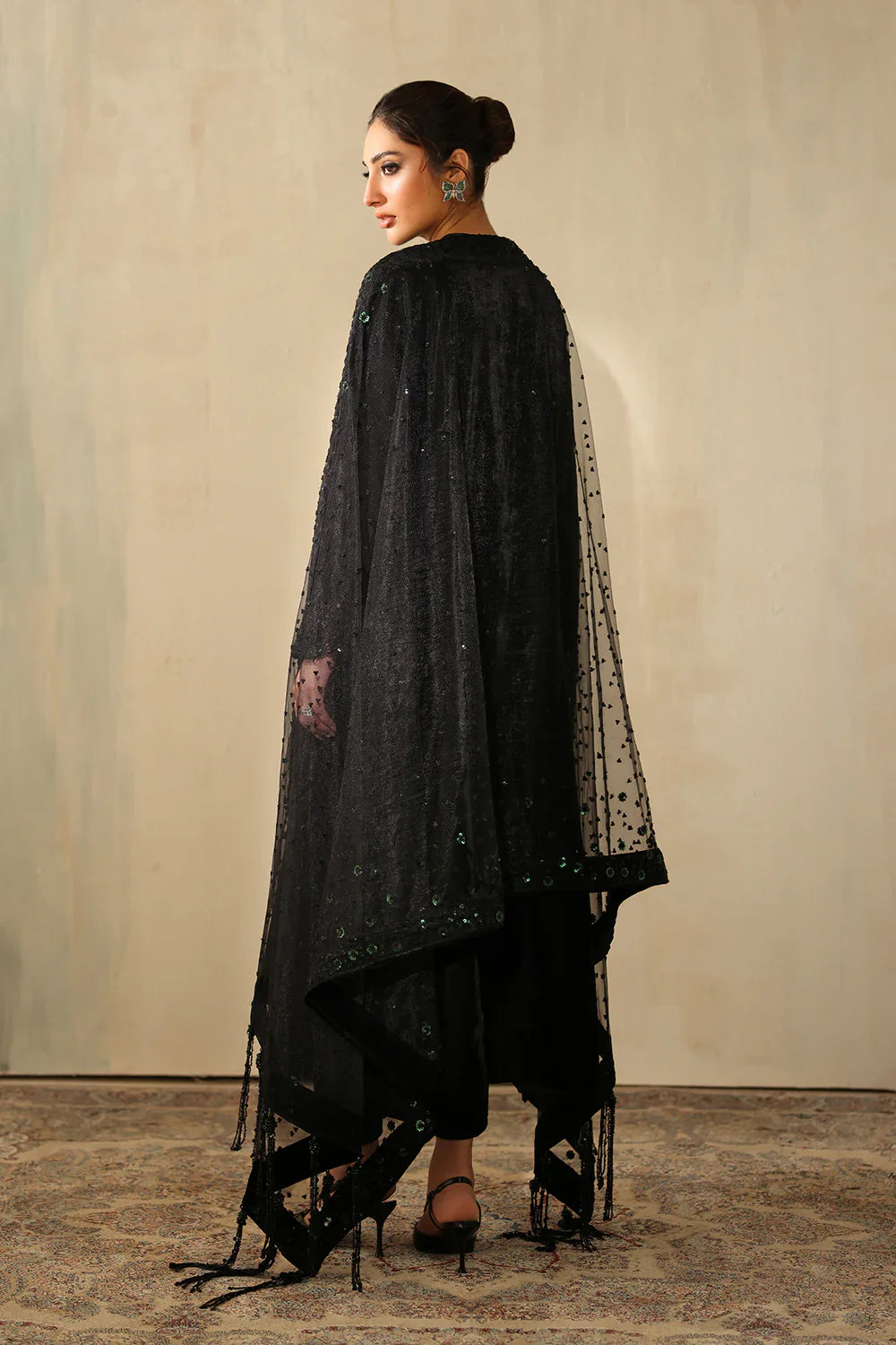 Baroque | EMBROIDERED VELVET |  PR-1222 - House Of Hania