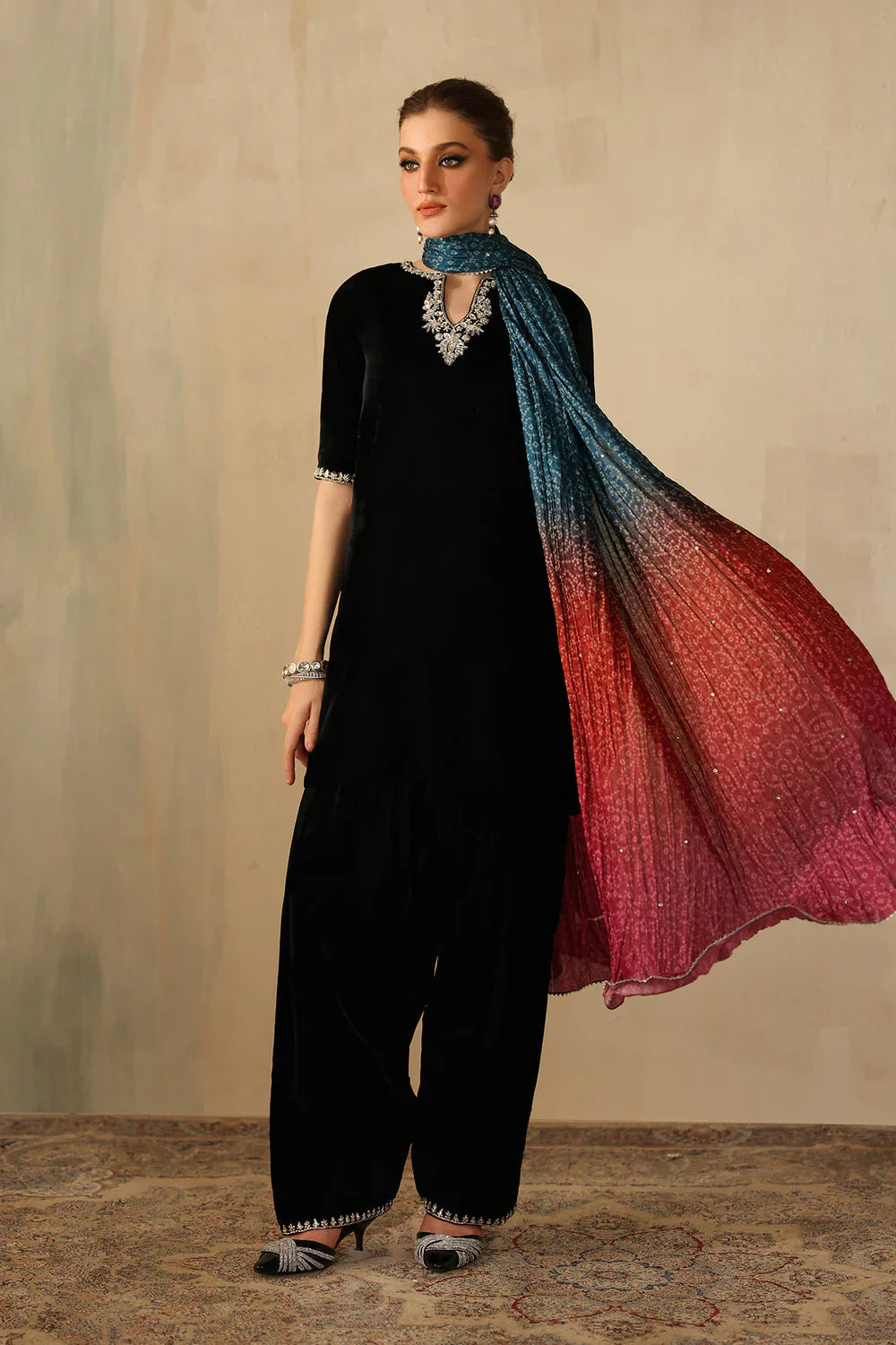 Baroque | EMBROIDERED VELVET | PR-1224 - House Of Hania