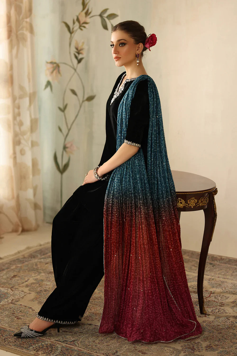 Baroque | EMBROIDERED VELVET | PR-1224 - House Of Hania