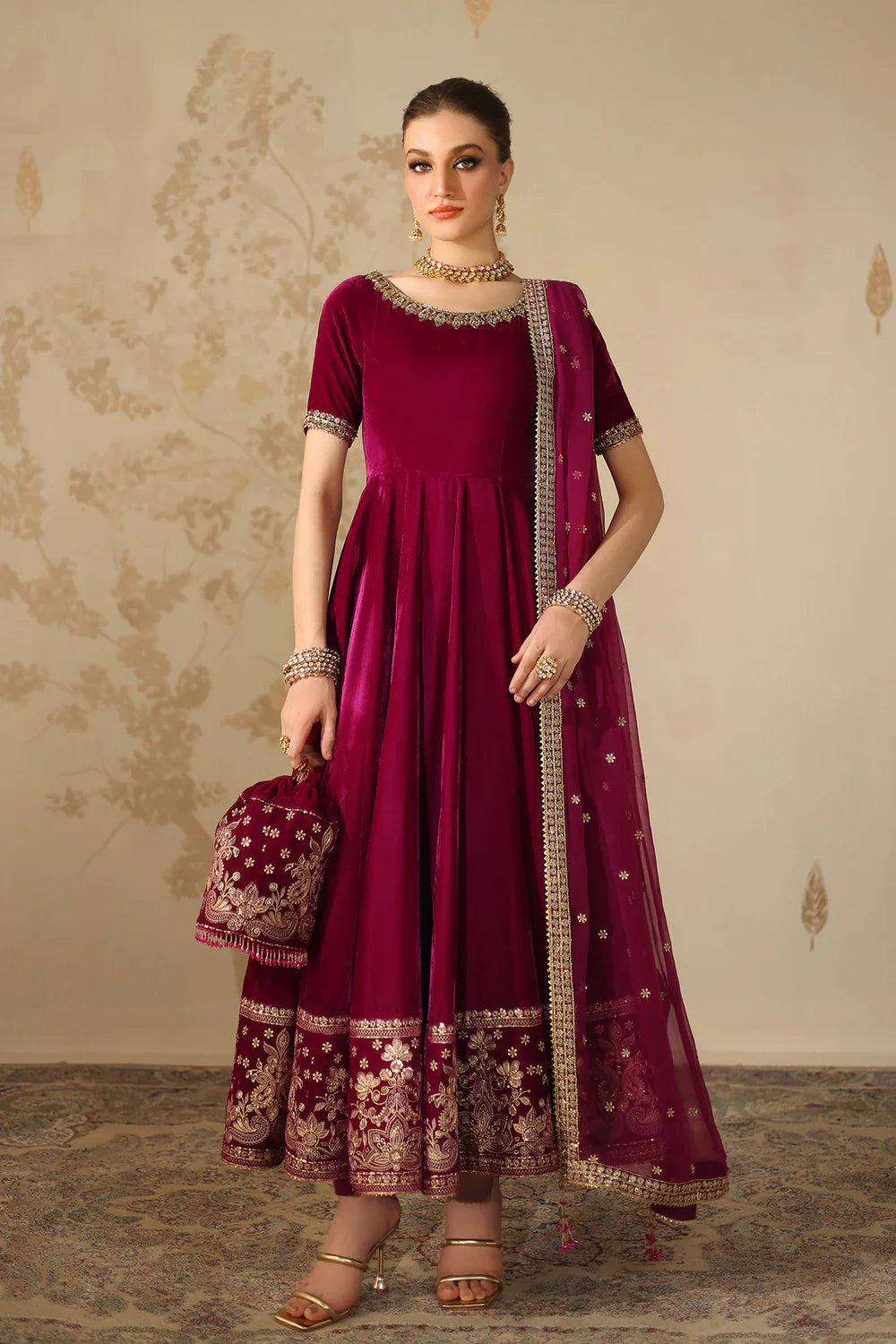 Baroque | EMBROIDERED VELVET | PR-1225 - House Of Hania