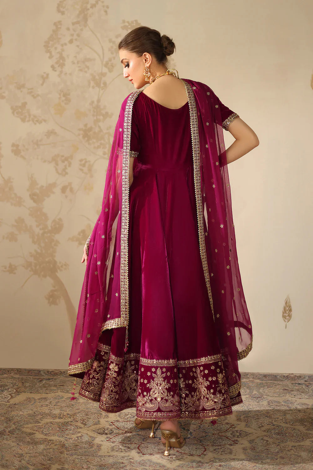 Baroque | EMBROIDERED VELVET | PR-1225 - House Of Hania