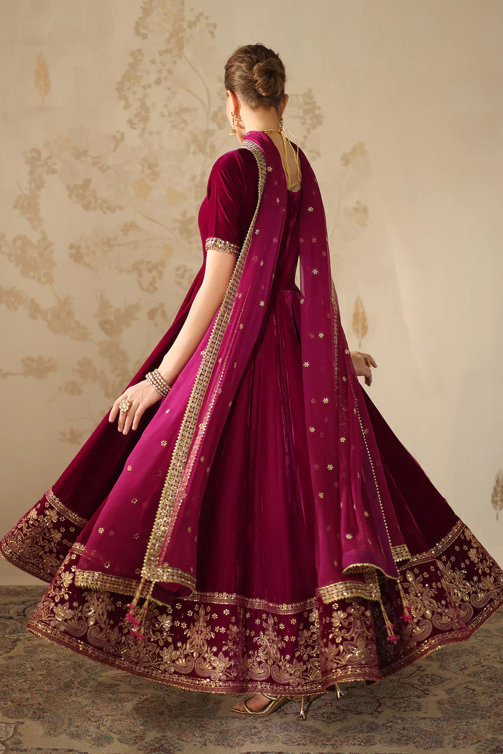 Baroque | EMBROIDERED VELVET | PR-1225 - House Of Hania