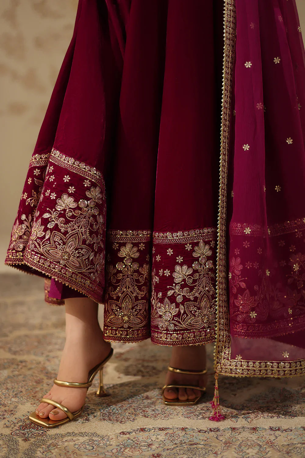 Baroque | EMBROIDERED VELVET | PR-1225 - House Of Hania