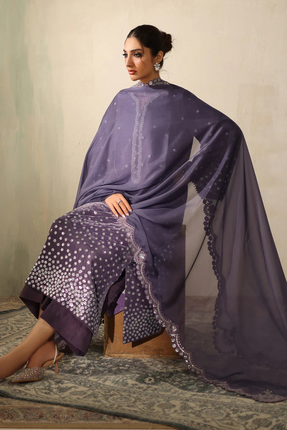 Baroque | EMBROIDERED VELVET | PR-1226 - House Of Hania
