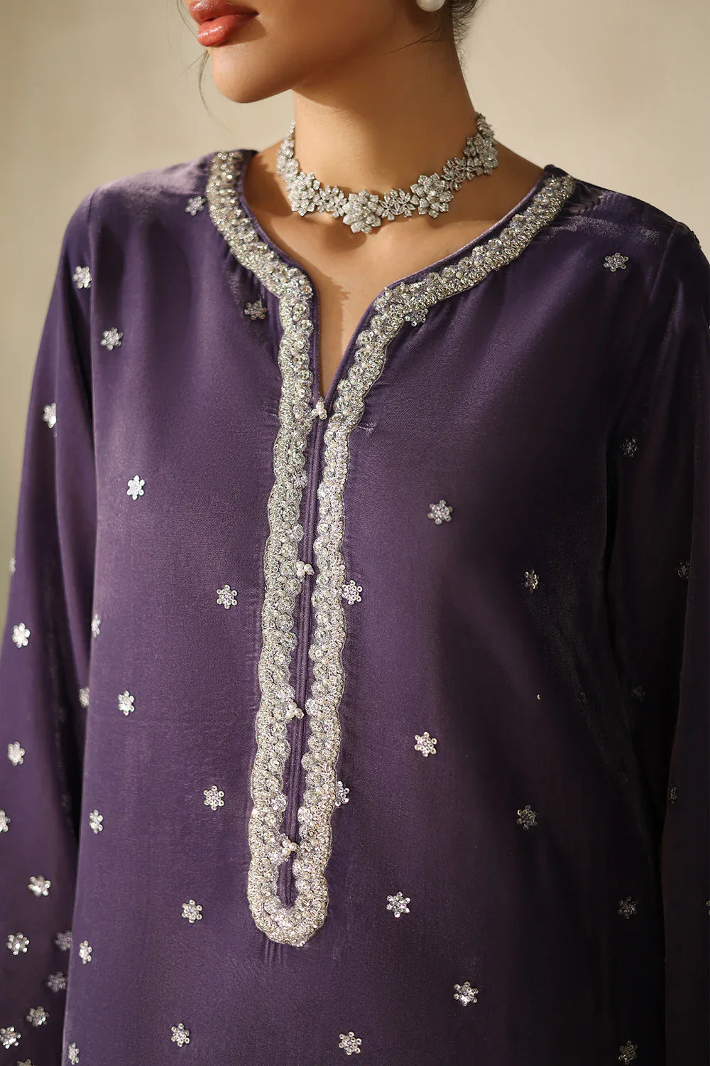 Baroque | EMBROIDERED VELVET | PR-1226 - House Of Hania