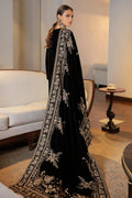 Baroque | EMBROIDERED VELVET SHAWL VS-24 - House Of Hania