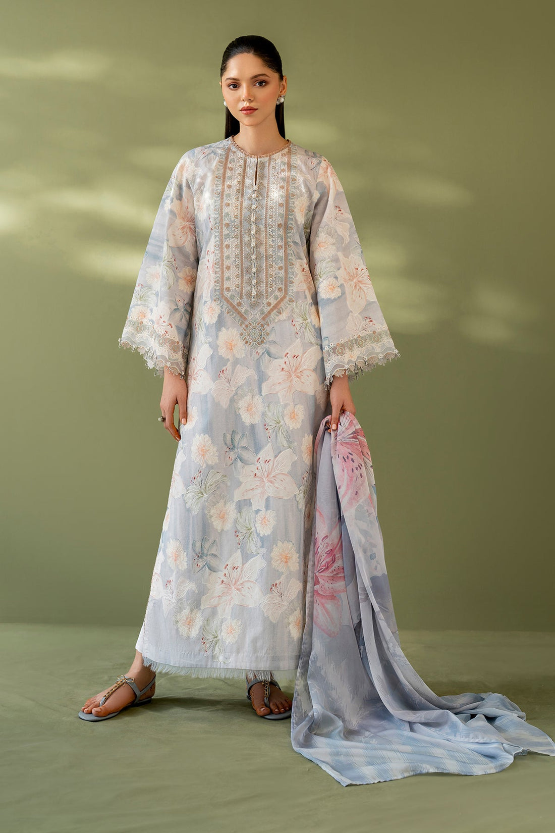 Baroque | Eid Printique | EMBROIDERED PRINTED LAWN UF-4166 - House Of Hania