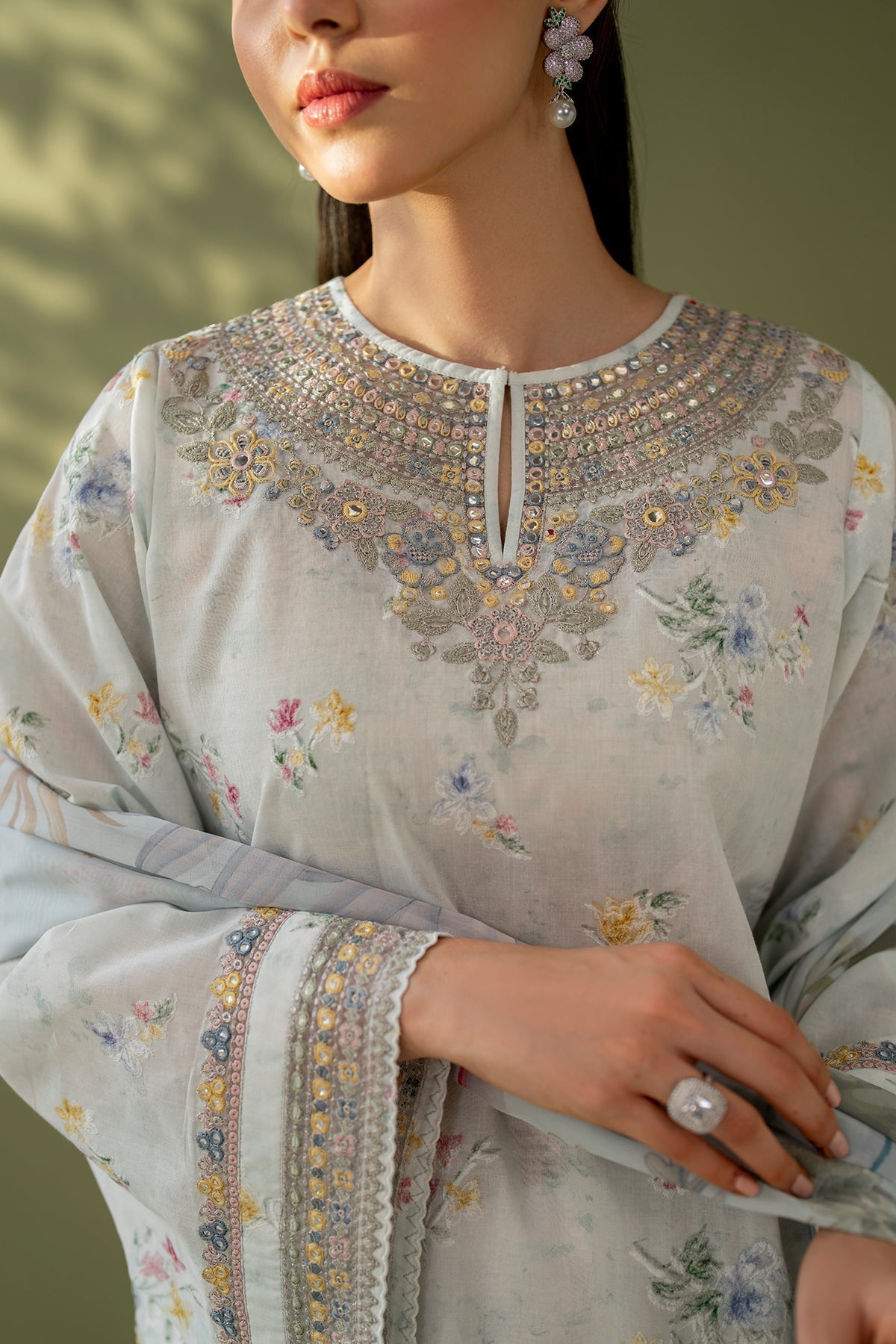Baroque | Eid Printique | EMBROIDERED PRINTED LAWN UF-4170 - House Of Hania