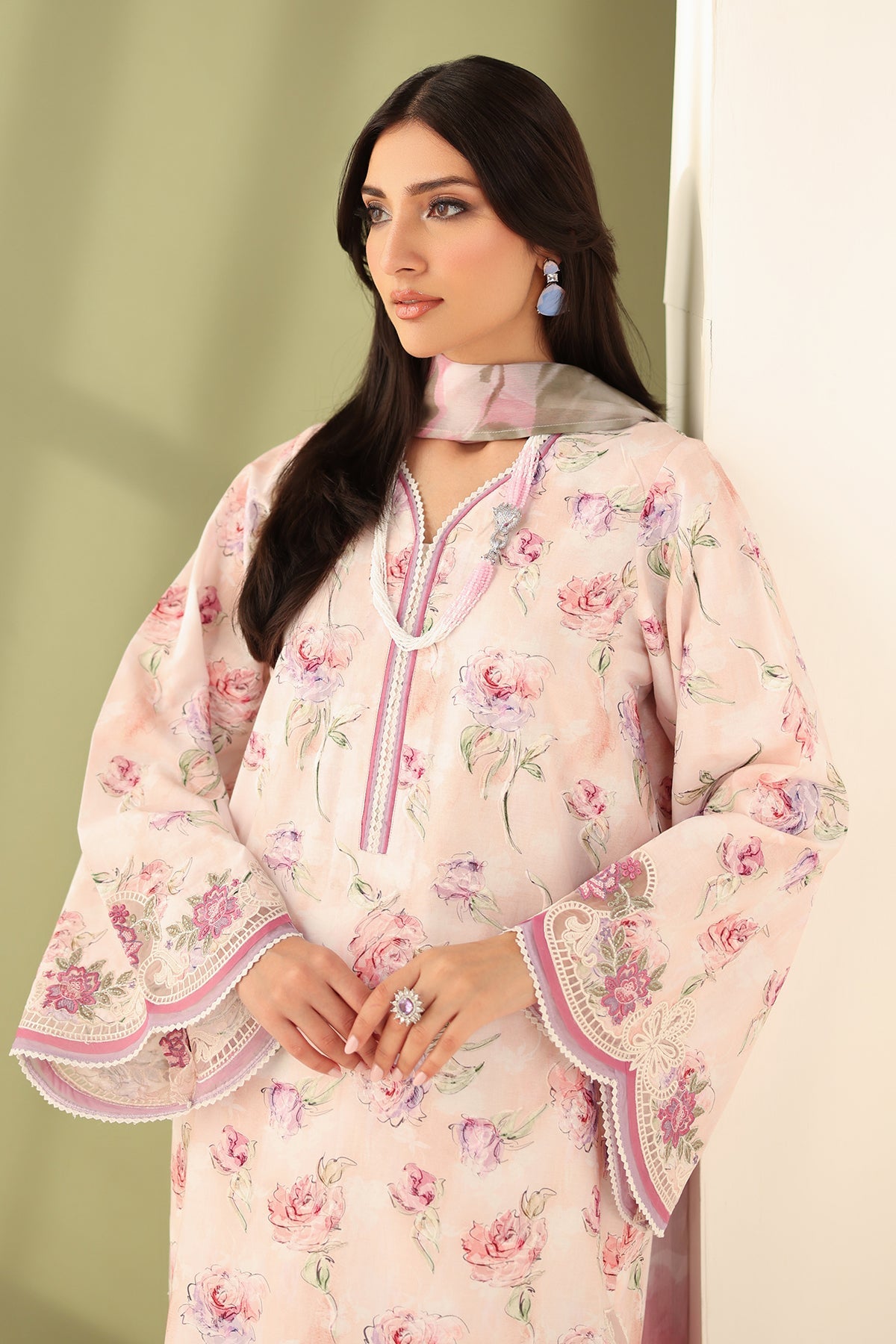 Baroque | Eid Printique | EMBROIDERED PRINTED LAWN UF-4177 - House Of Hania