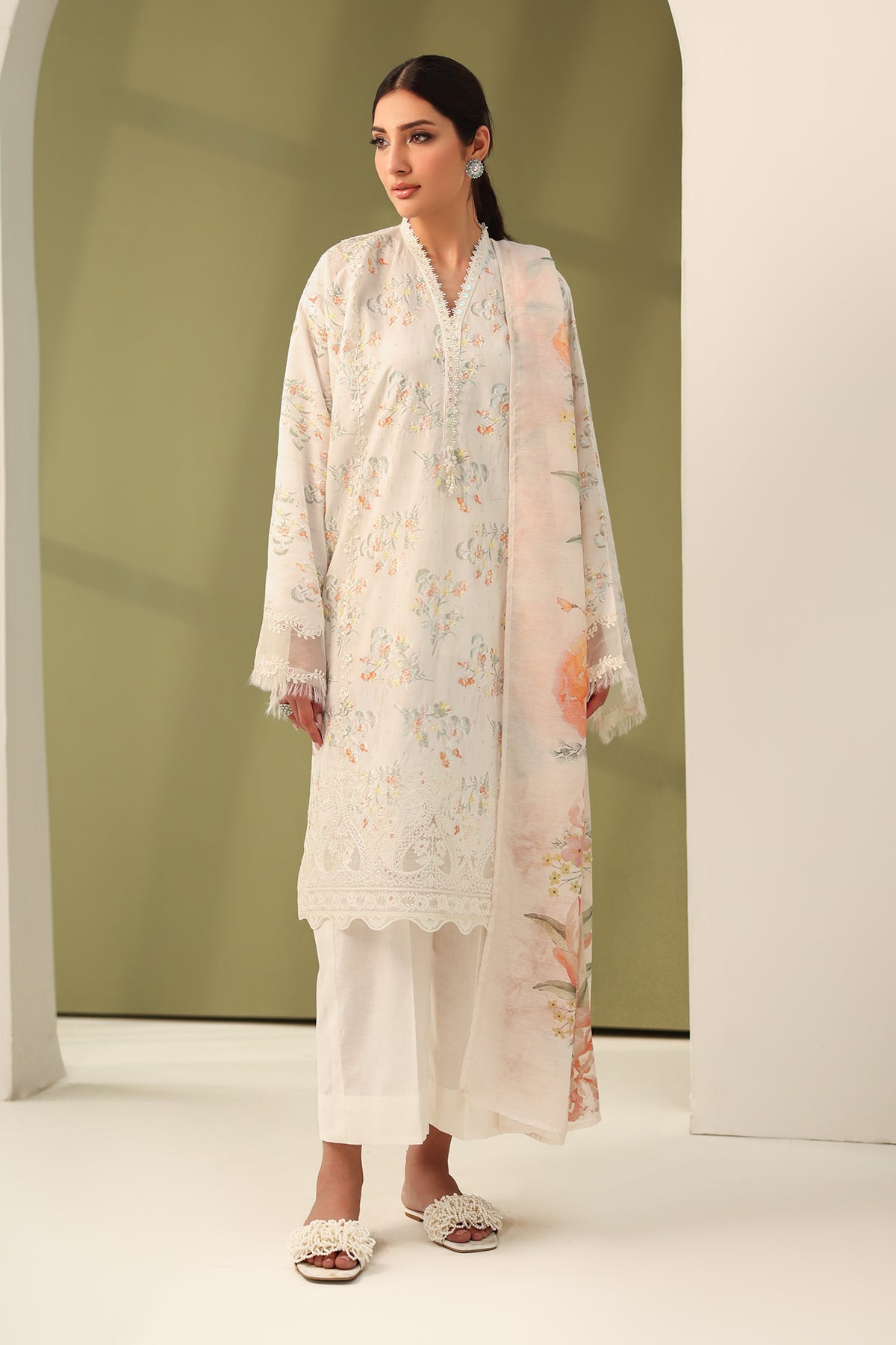 Baroque | Eid Printique | EMBROIDERED PRINTED LAWN UF-4181 - House Of Hania