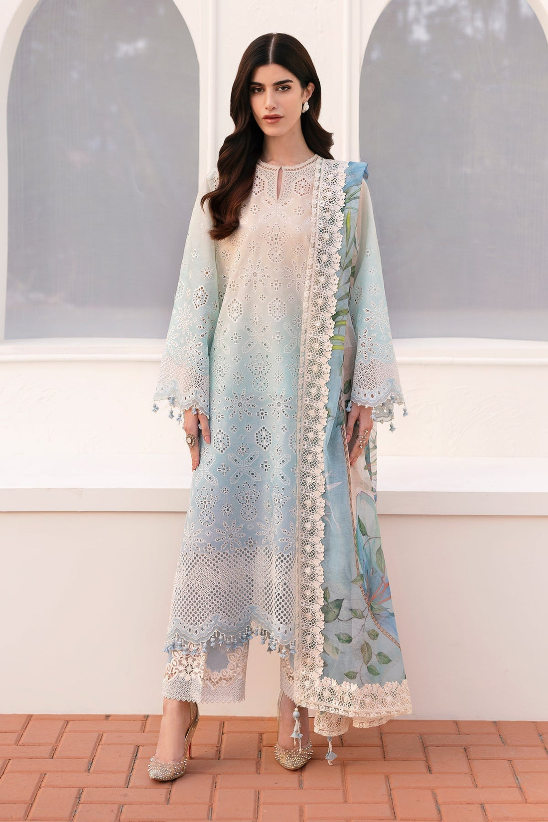 Baroque | Eid Printique | EMBROIDERED PRINTED LAWN UF-4185 - House Of Hania