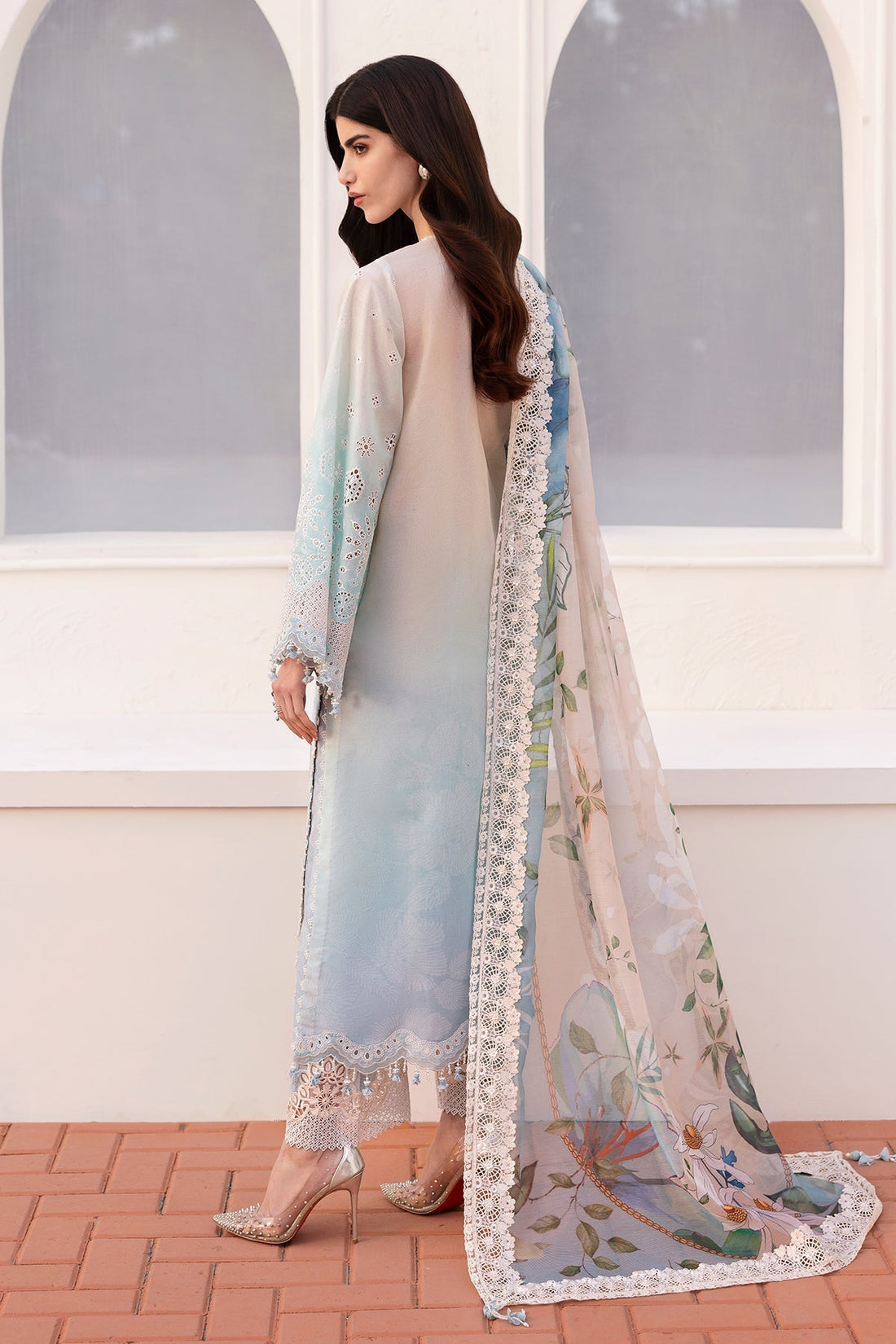 Baroque | Eid Printique | EMBROIDERED PRINTED LAWN UF-4185 - House Of Hania