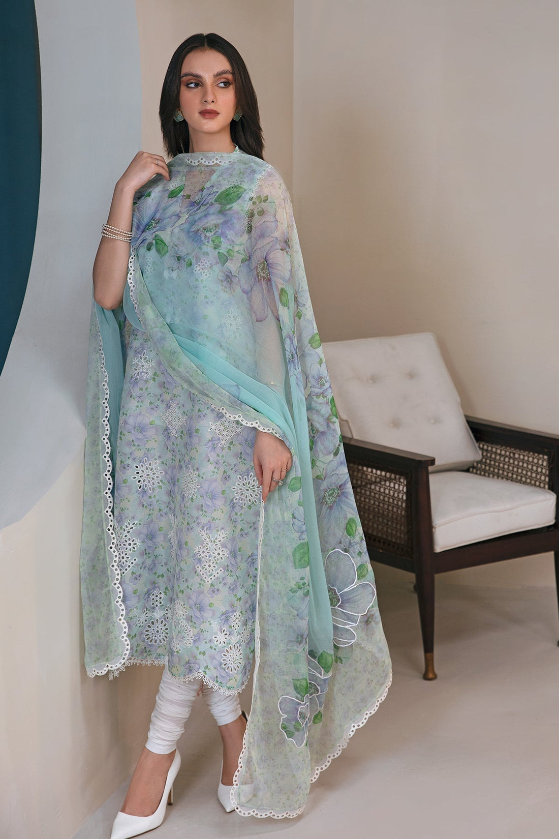Baroque | Embroidered Lawn | SF-357 - House Of Hania