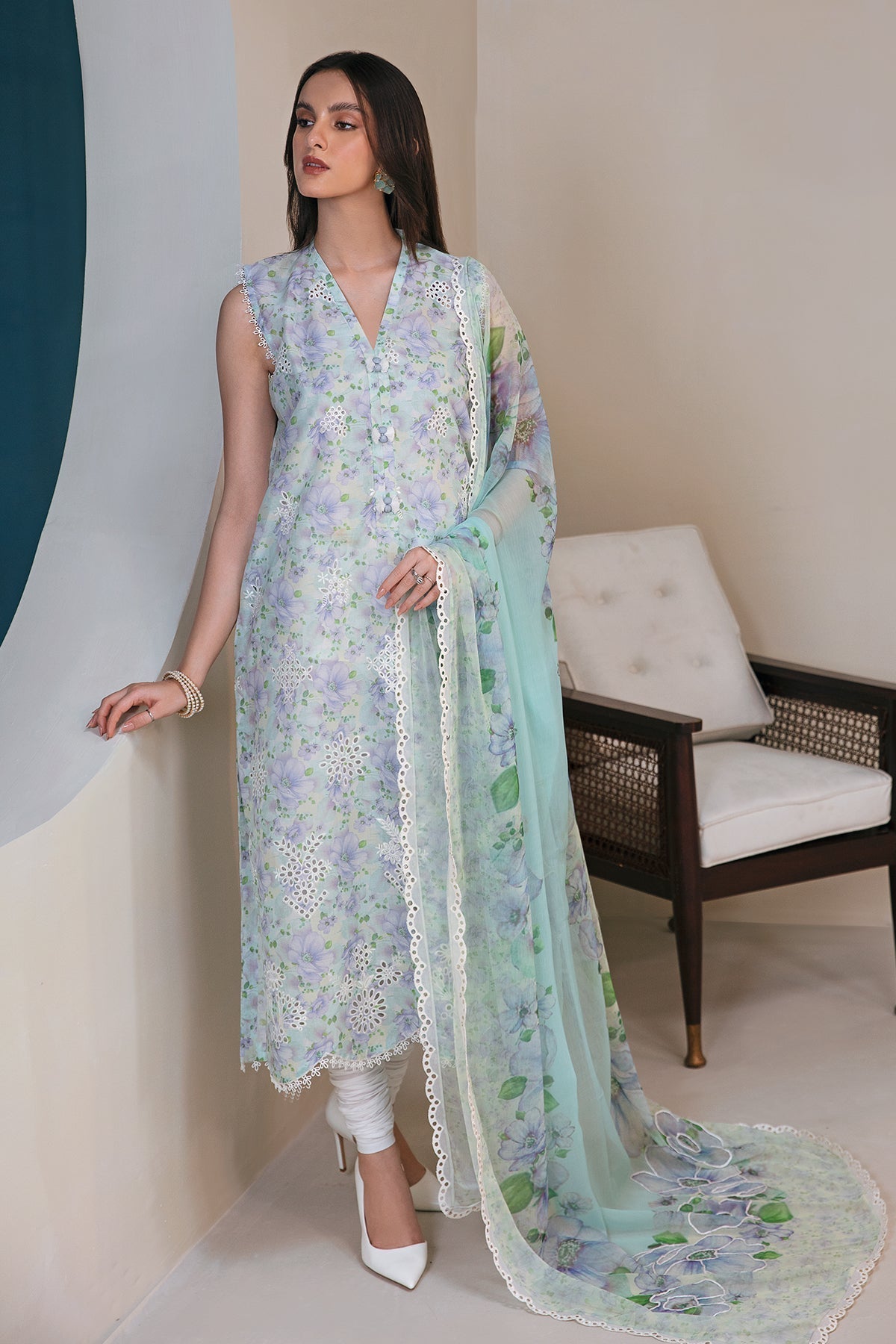 Chiffon Suit (3-Piece) by Baroque – SF-357, Photo 4