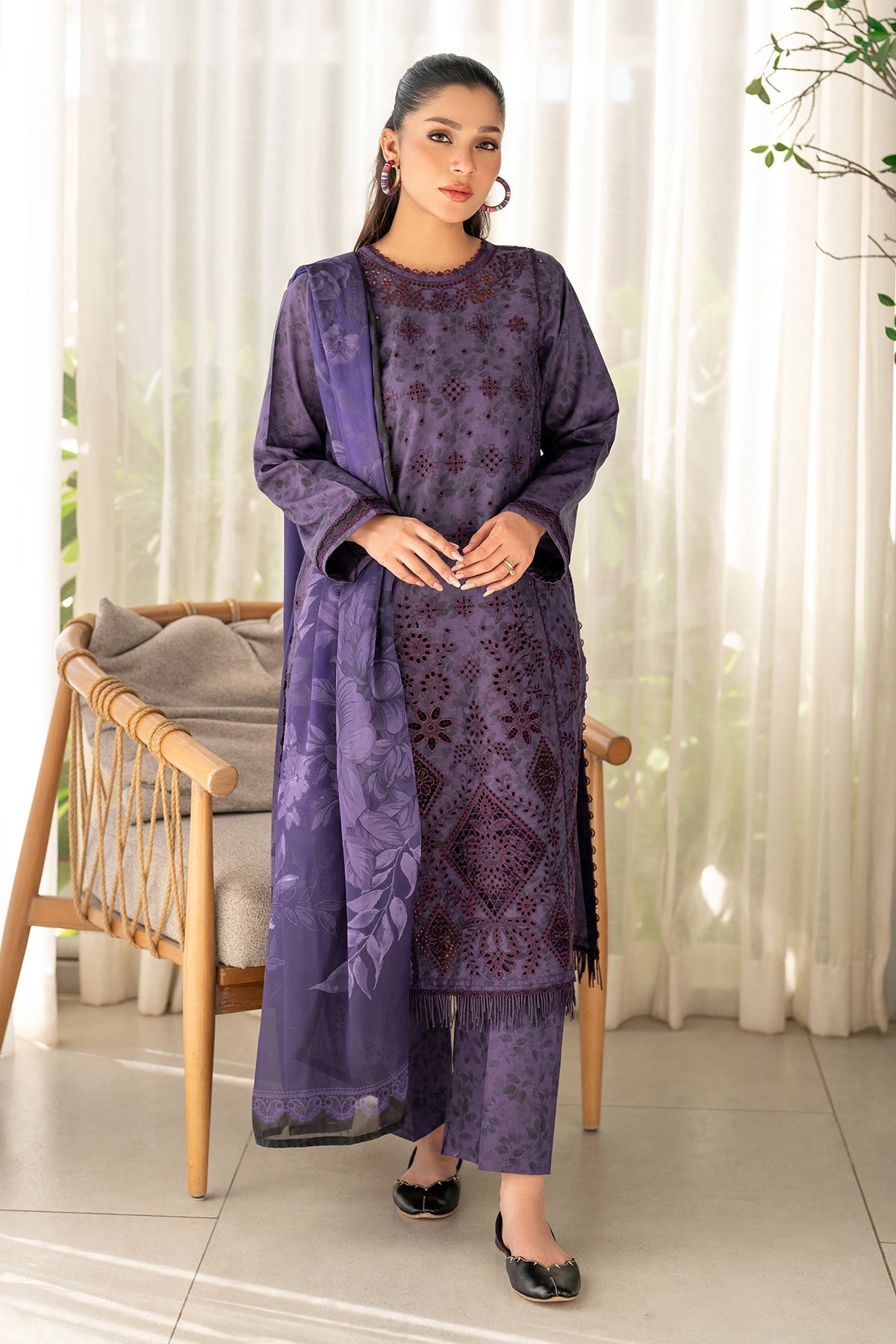 Organza Suit (3-Piece) by Baroque – SF-4096