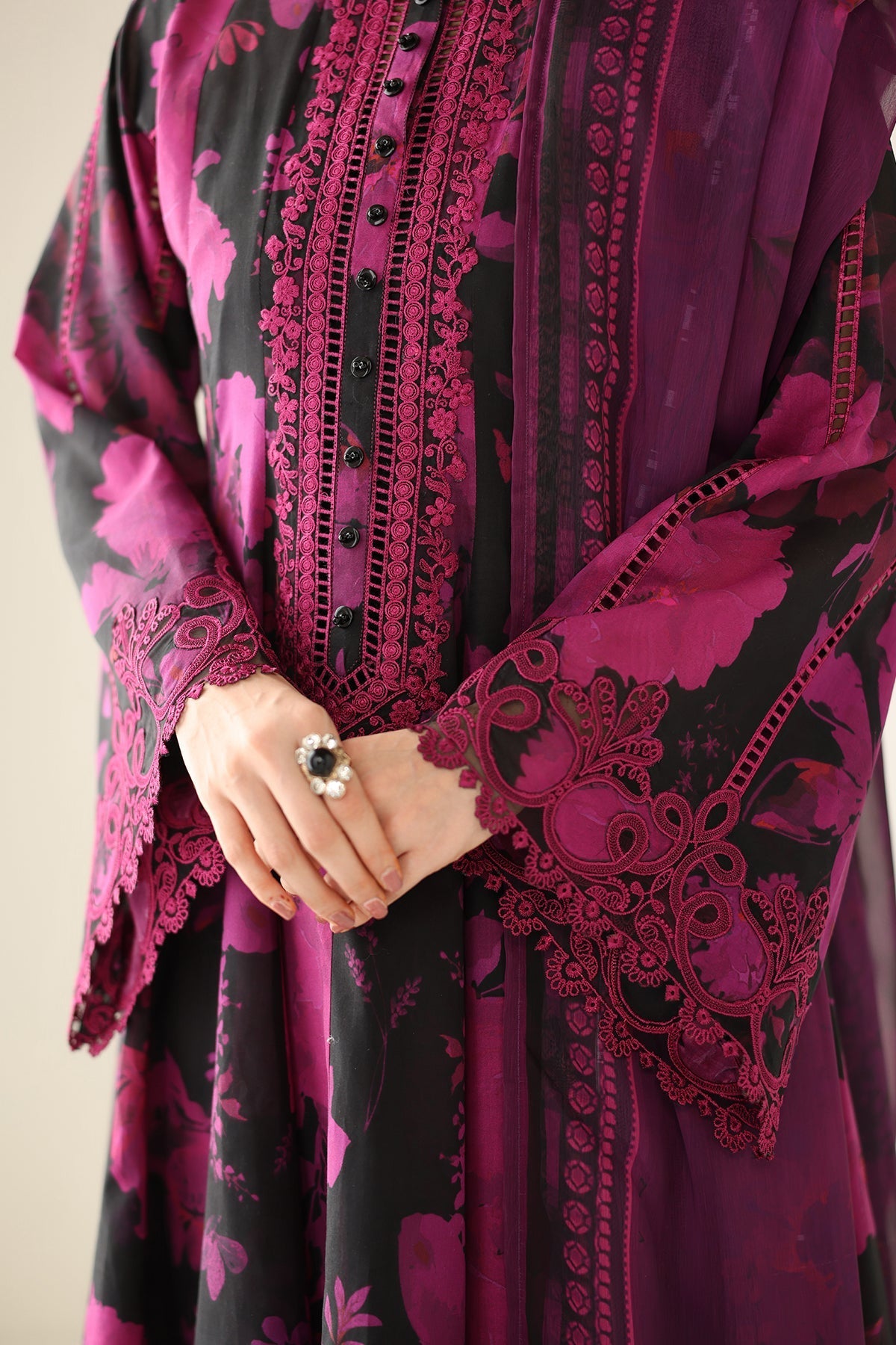 Chiffon Suit (3-Piece) by Baroque – SF-4174, Photo 4