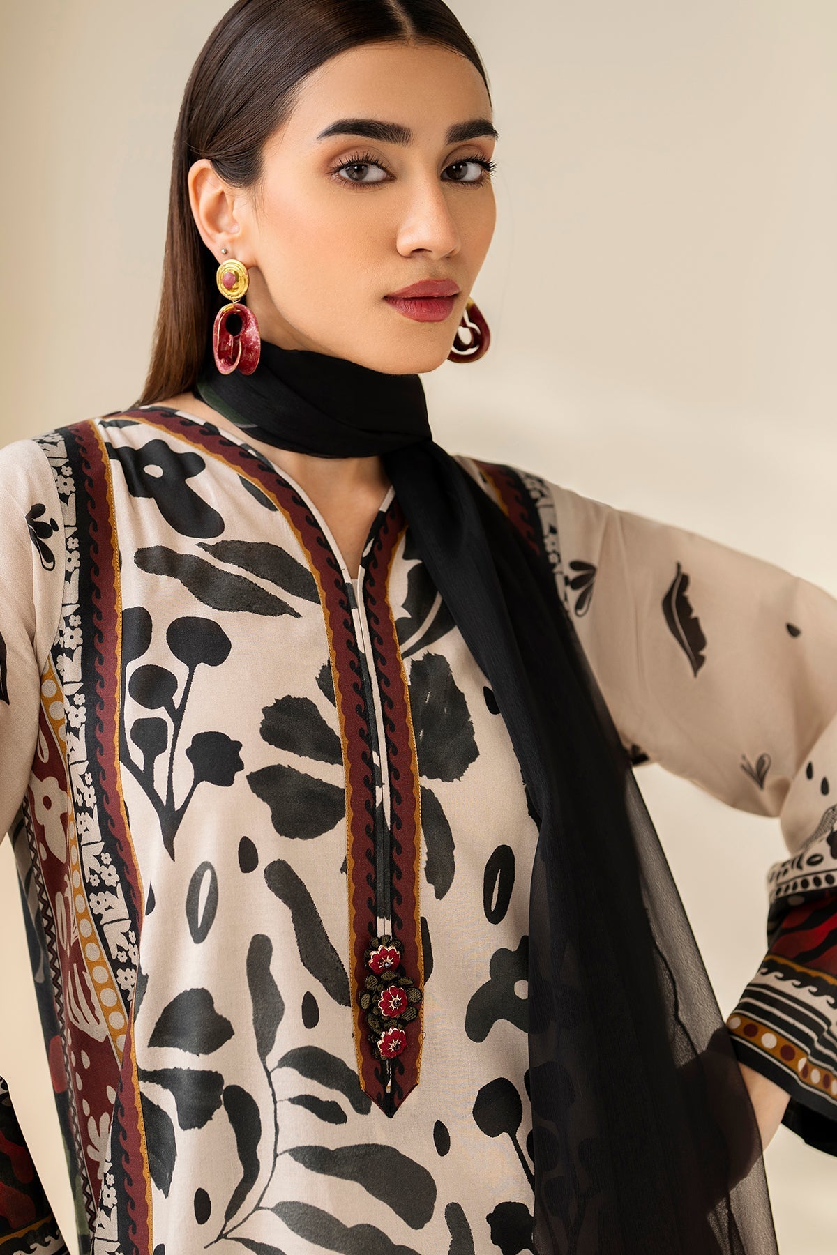 Chiffon Suit (3-Piece) by Baroque – SF-4199, Photo 7