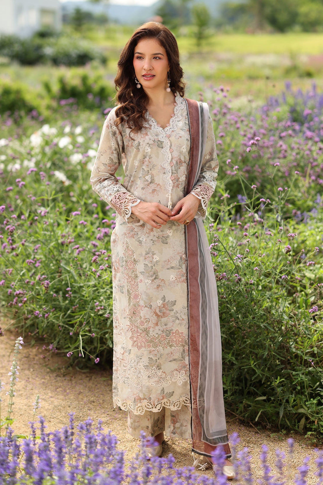 Baroque | Embroidered Lawn | SF-4225 - House Of Hania