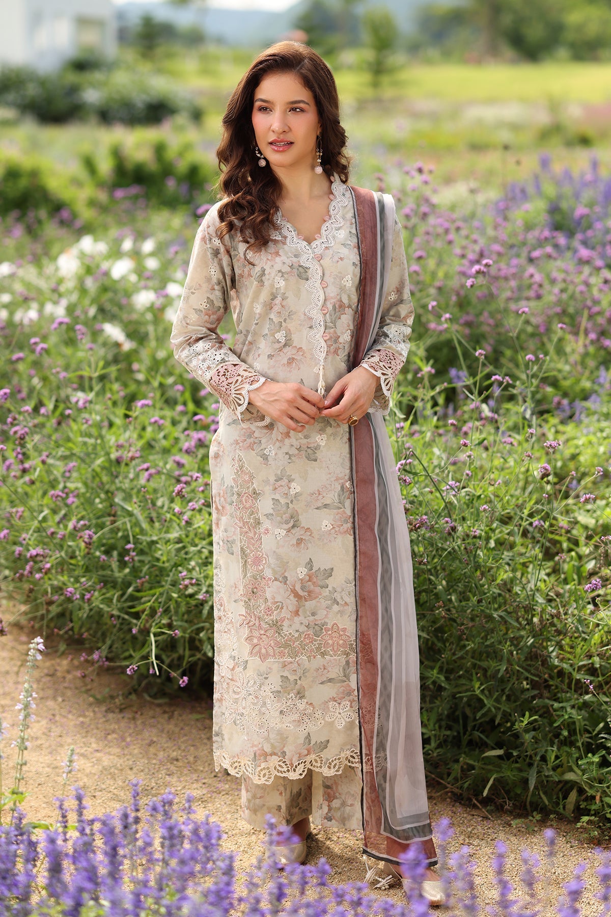 Organza Suit (3-Piece) by Baroque – SF-4225