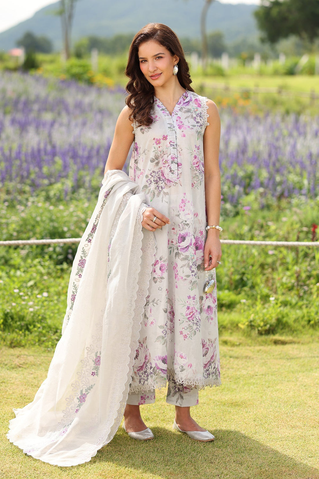 Baroque | Embroidered Lawn | SF-4226 - House Of Hania