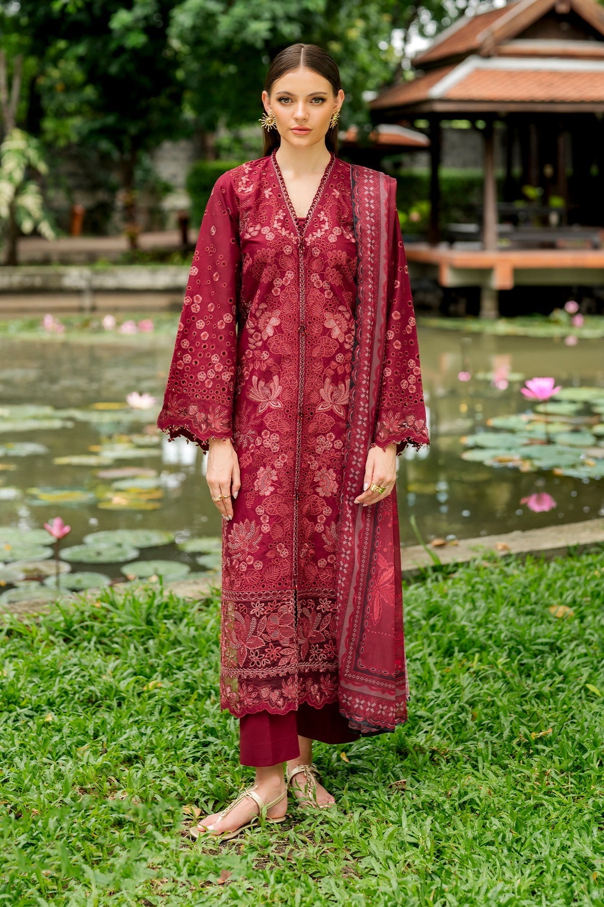 Organza Suit (3-Piece) by Baroque – SF-4271