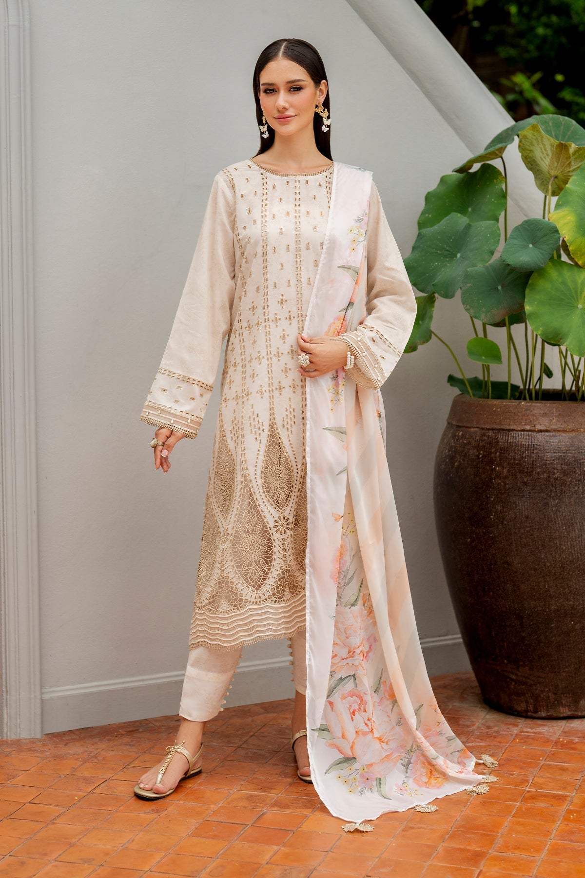 Organza Suit (2-Piece) by Baroque – SF-4274