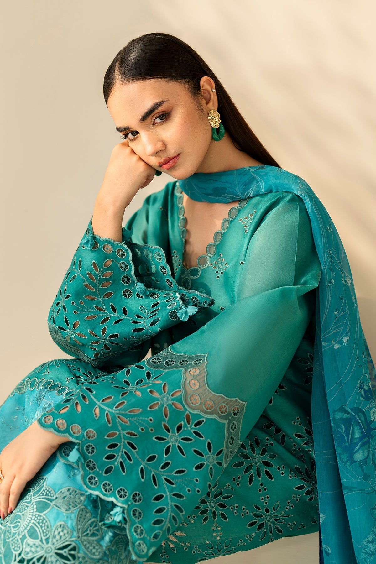 Organza Suit (3-Piece) by Baroque – SF-4275, Photo 4