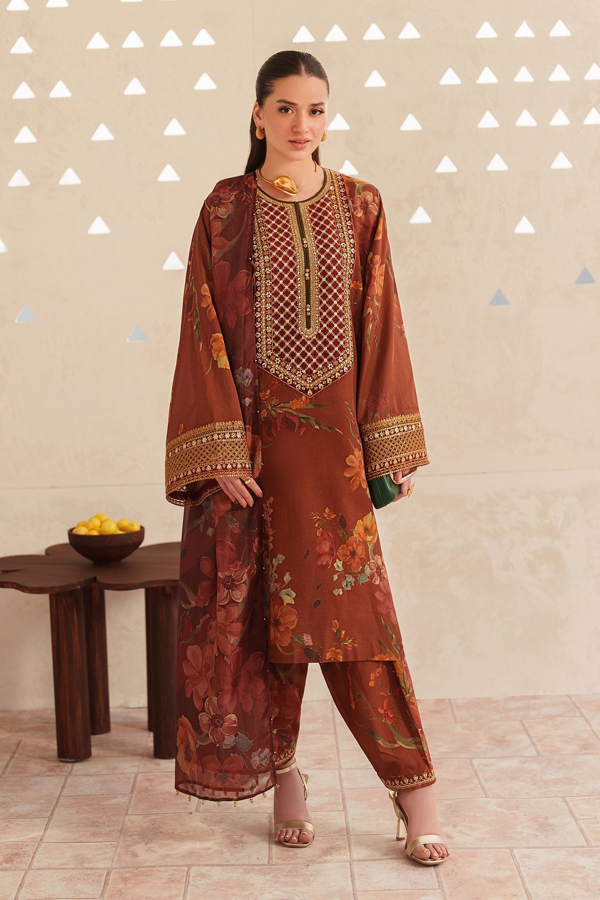 Organza Suit (3-Piece) by Baroque – SF-4409