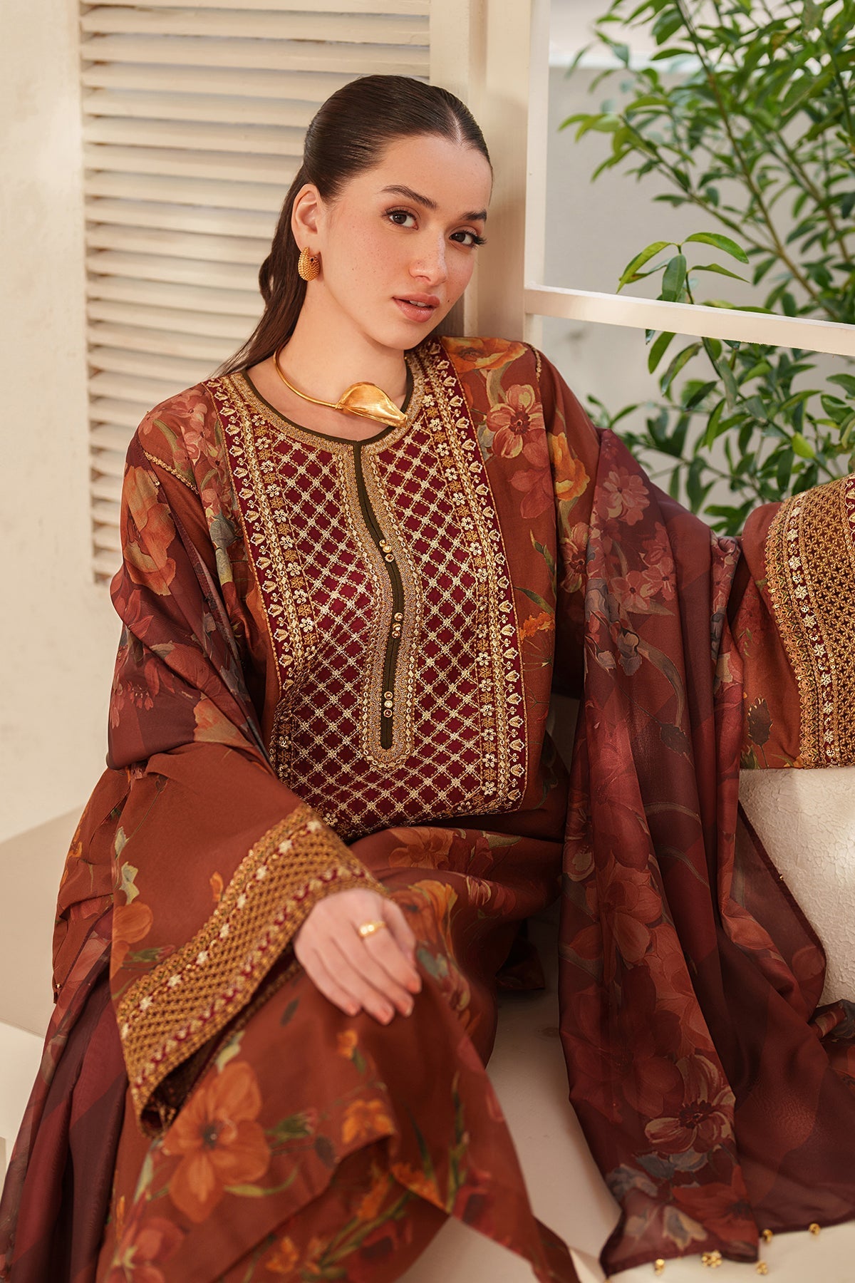 Organza Suit (3-Piece) by Baroque – SF-4409, Photo 6