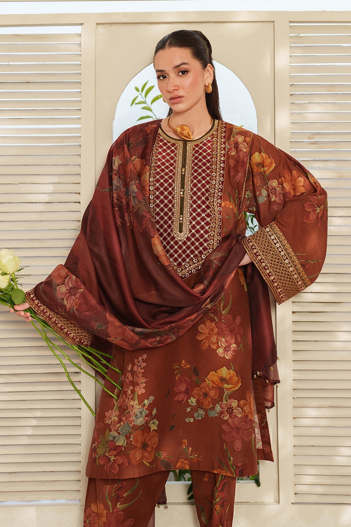 Organza Suit (3-Piece) by Baroque – SF-4409, Photo 7