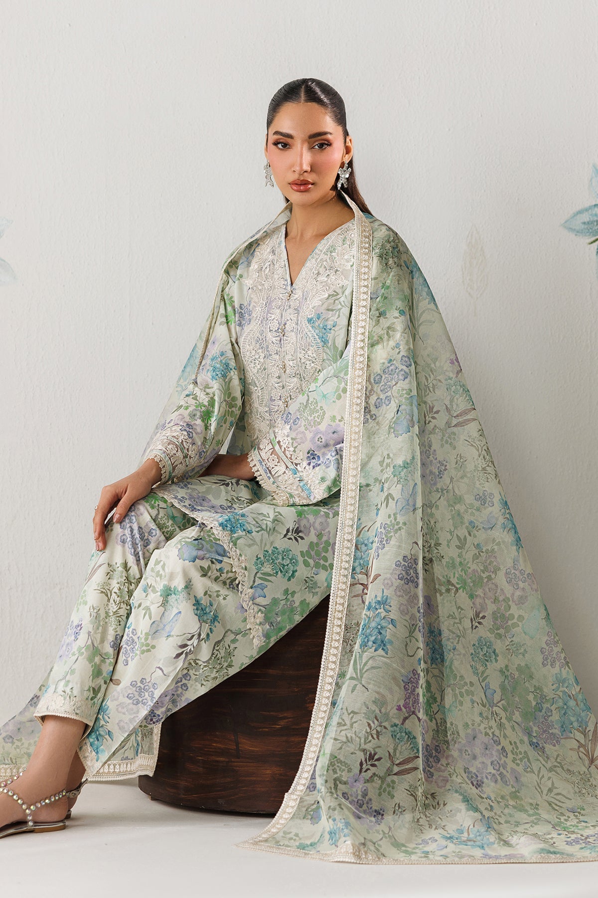 Organza Suit (3-Piece) by Baroque – SF-4417, Photo 7