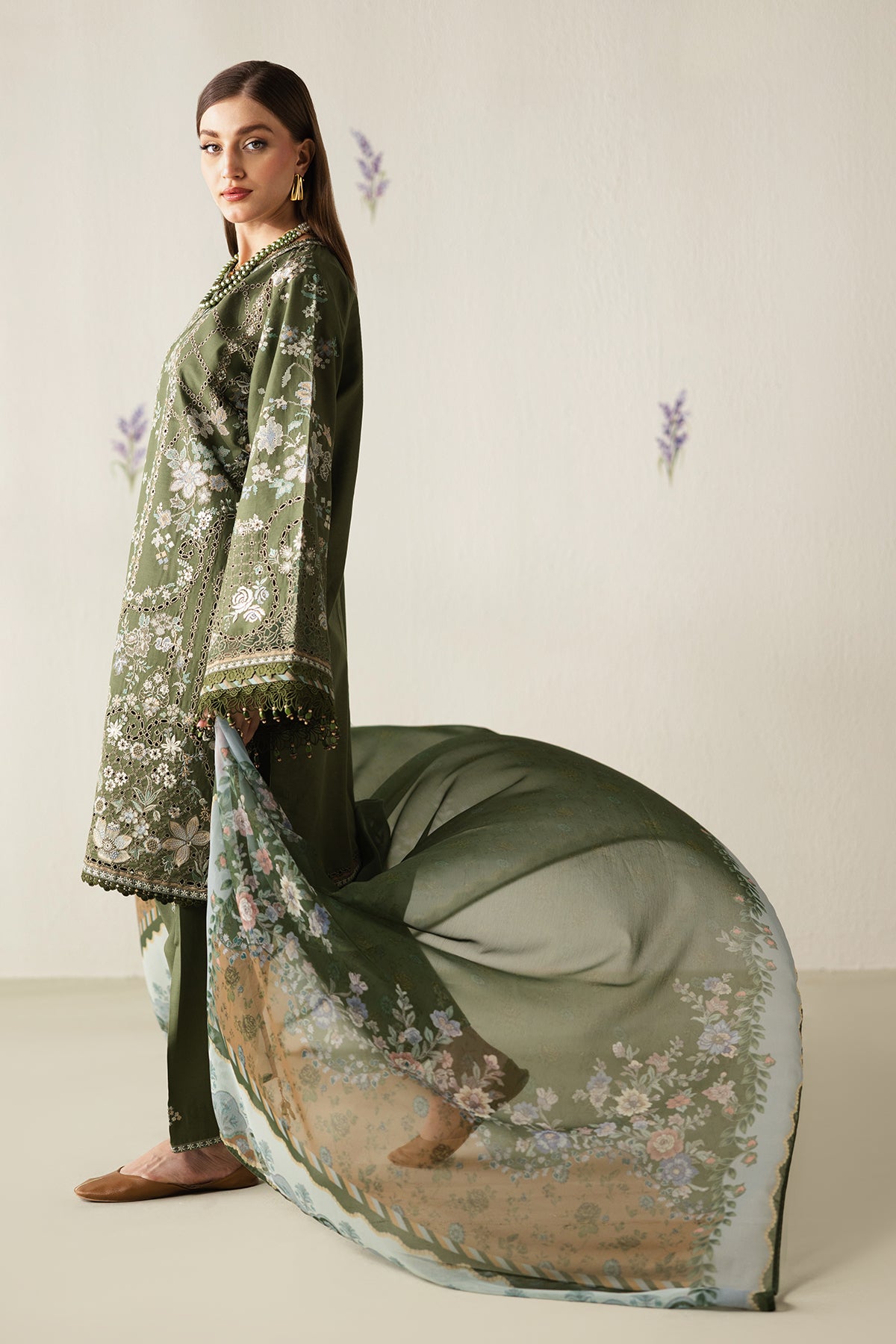 Organza Suit (3-Piece) by Baroque – SF-4431, Photo 6