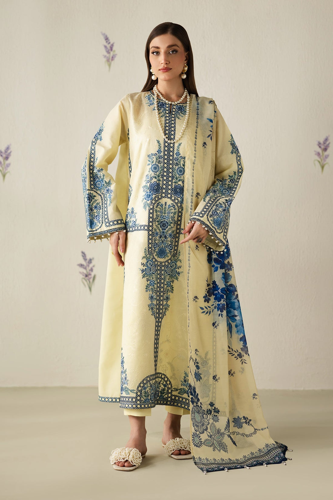 Baroque | Embroidered Lawn | SF-4432 - House Of Hania