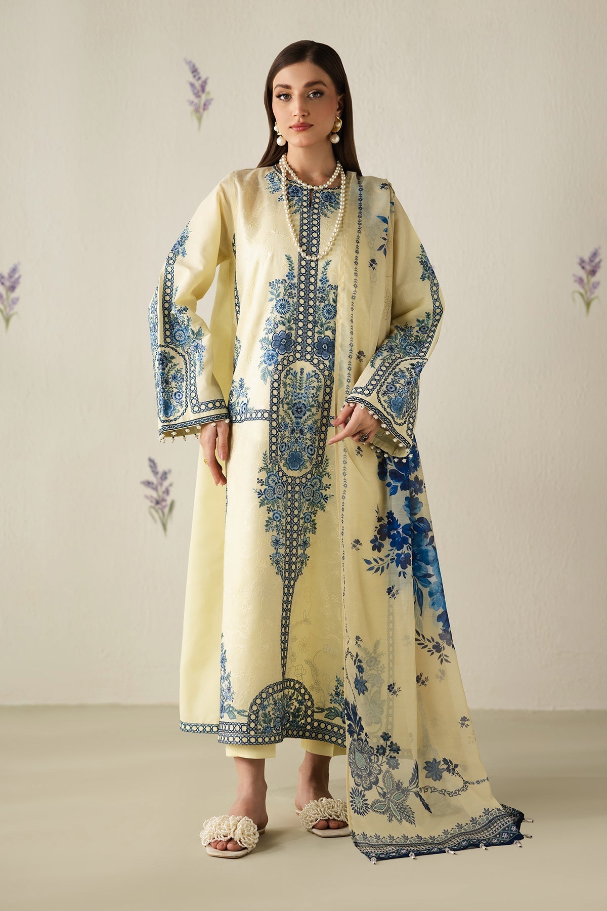 Organza Suit (3-Piece) by Baroque – SF-4432