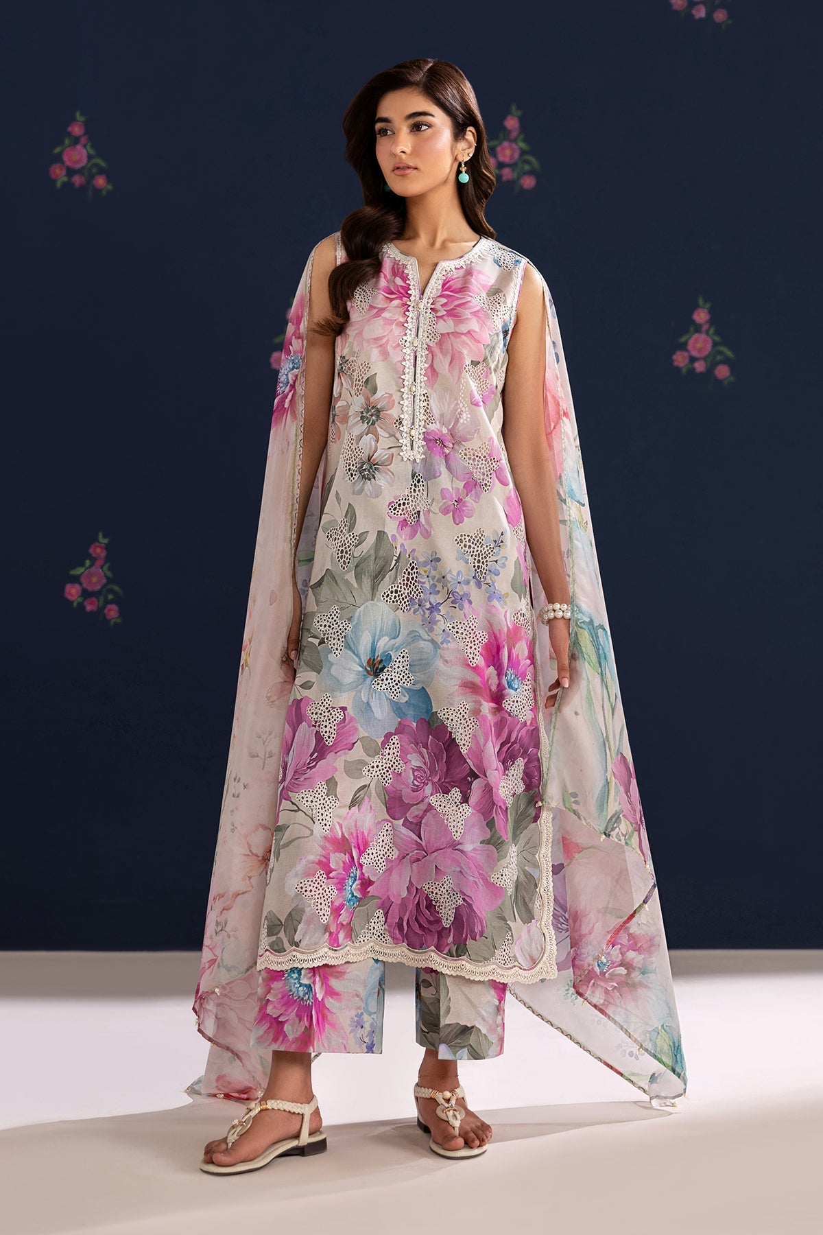 Organza Suit (3-Piece) by Baroque – SF-4458