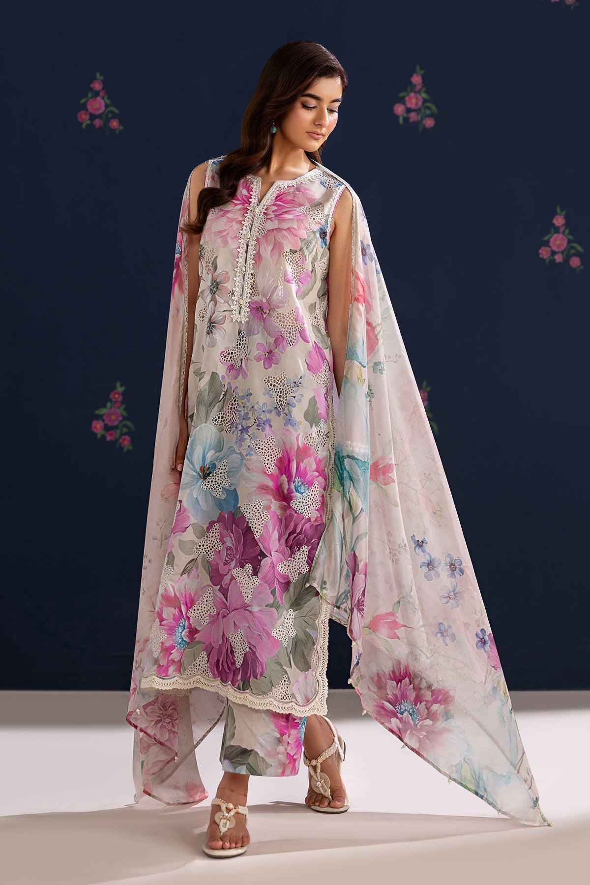 Organza Suit (3-Piece) by Baroque – SF-4458, Photo 5