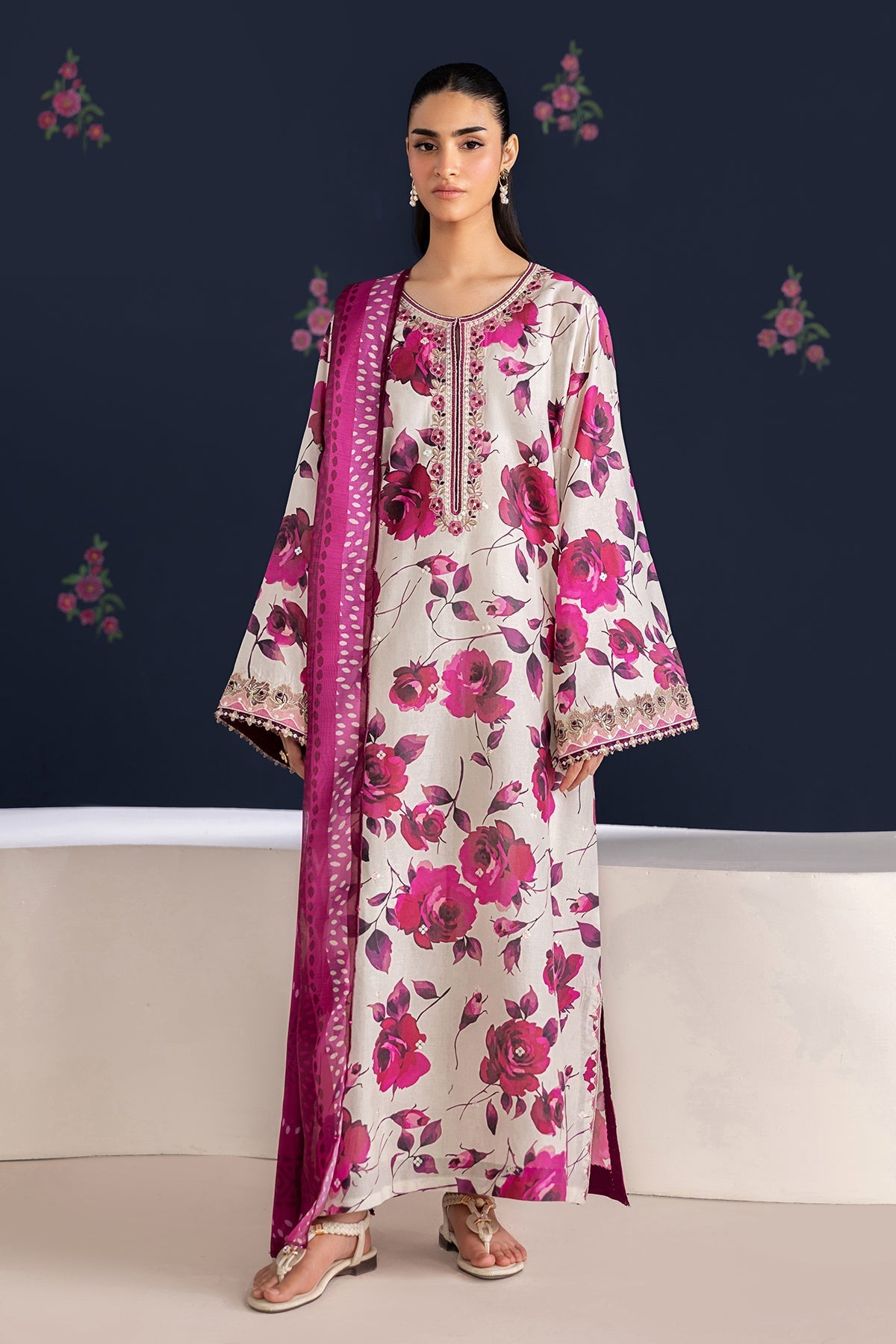Organza Suit (3-Piece) by Baroque – SF-4463
