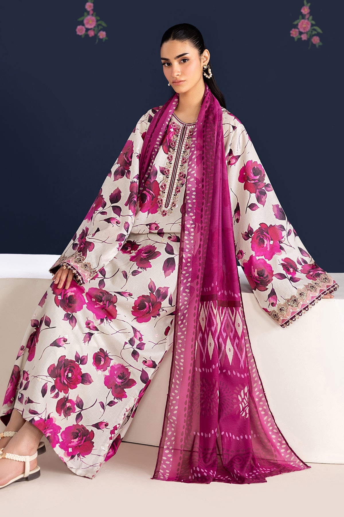 Organza Suit (3-Piece) by Baroque – SF-4463, Photo 7