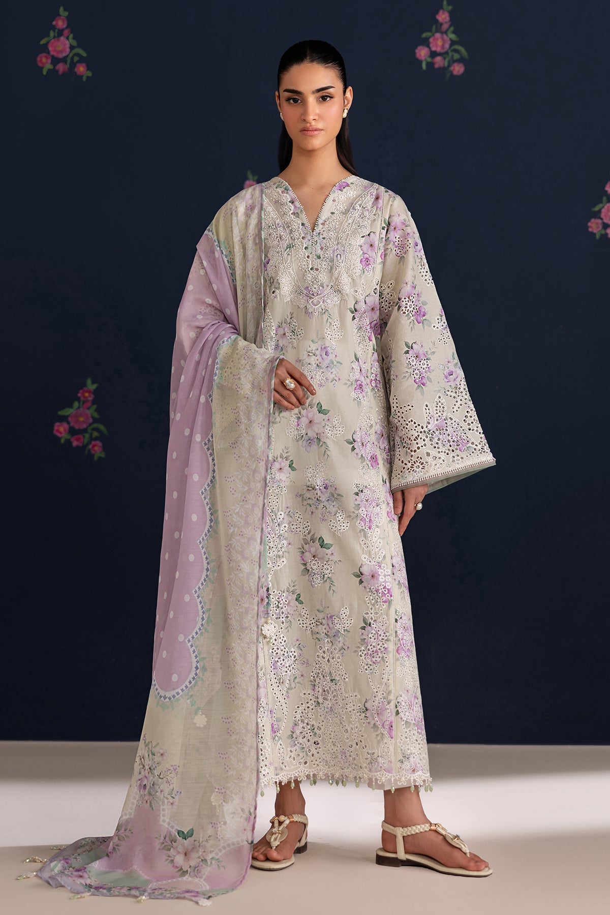 Organza Suit (3-Piece) by Baroque – SF-4470