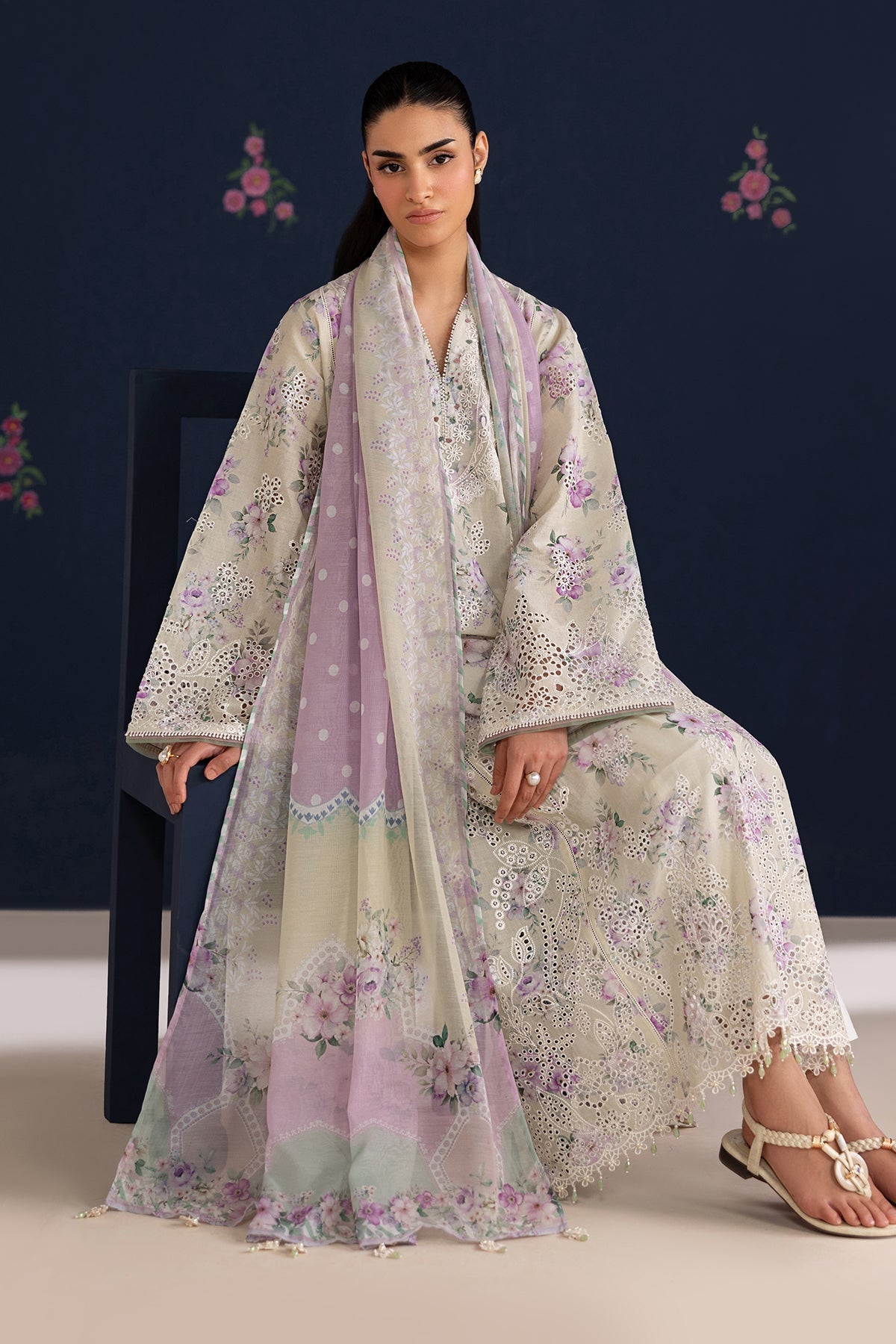 Organza Suit (3-Piece) by Baroque – SF-4470, Photo 7