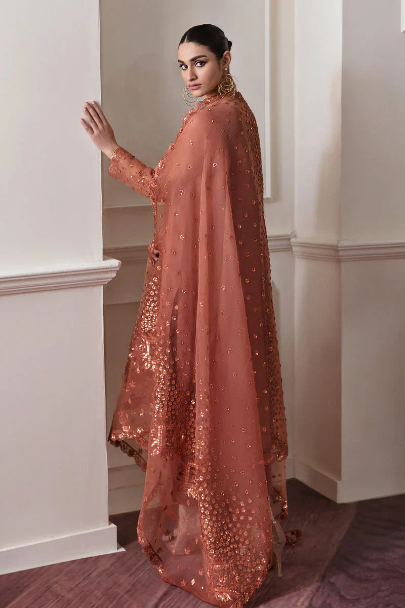 Baroque Exclusive Formal Embroidered Chiffon 3Pc UF-296 - House Of Hania