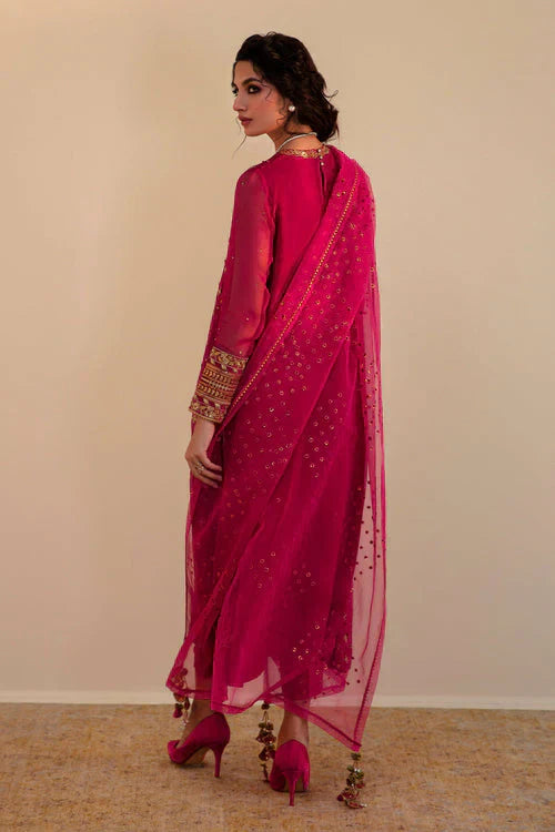 Baroque Exclusive Formal Embroidered Chiffon 3Pc UF-394 - House Of Hania