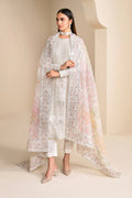Baroque Exclusive Formal Embroidered Chiffon 3Pc UF-623 - House Of Hania