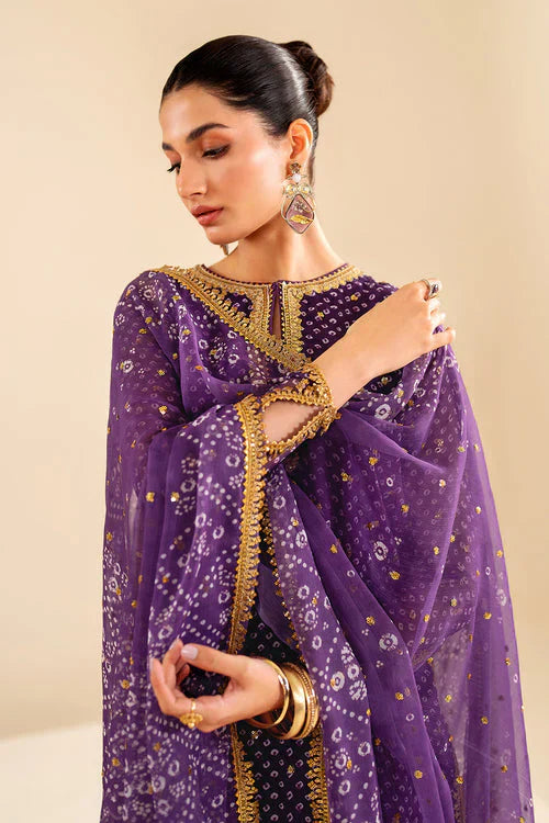 Baroque Exclusive Formal Embroidered Chiffon 3Pc UF-625 - House Of Hania