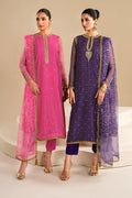 Baroque Exclusive Formal Embroidered Chiffon 3Pc UF-625 - House Of Hania