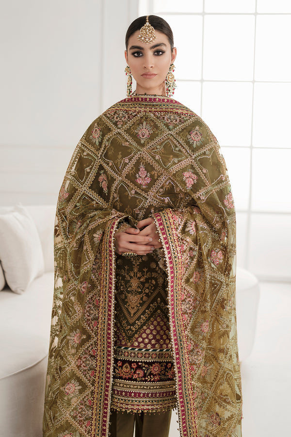 Baroque | Luxury Collection | EMBROIDERED CHIFFON CH10-06 - House Of Hania