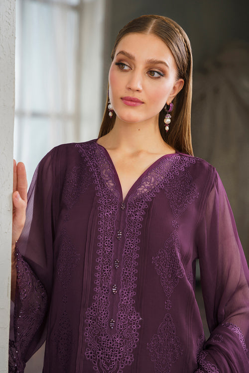 Baroque | Luxury Pret 24 | CHIFFON UF-519 - House Of Hania